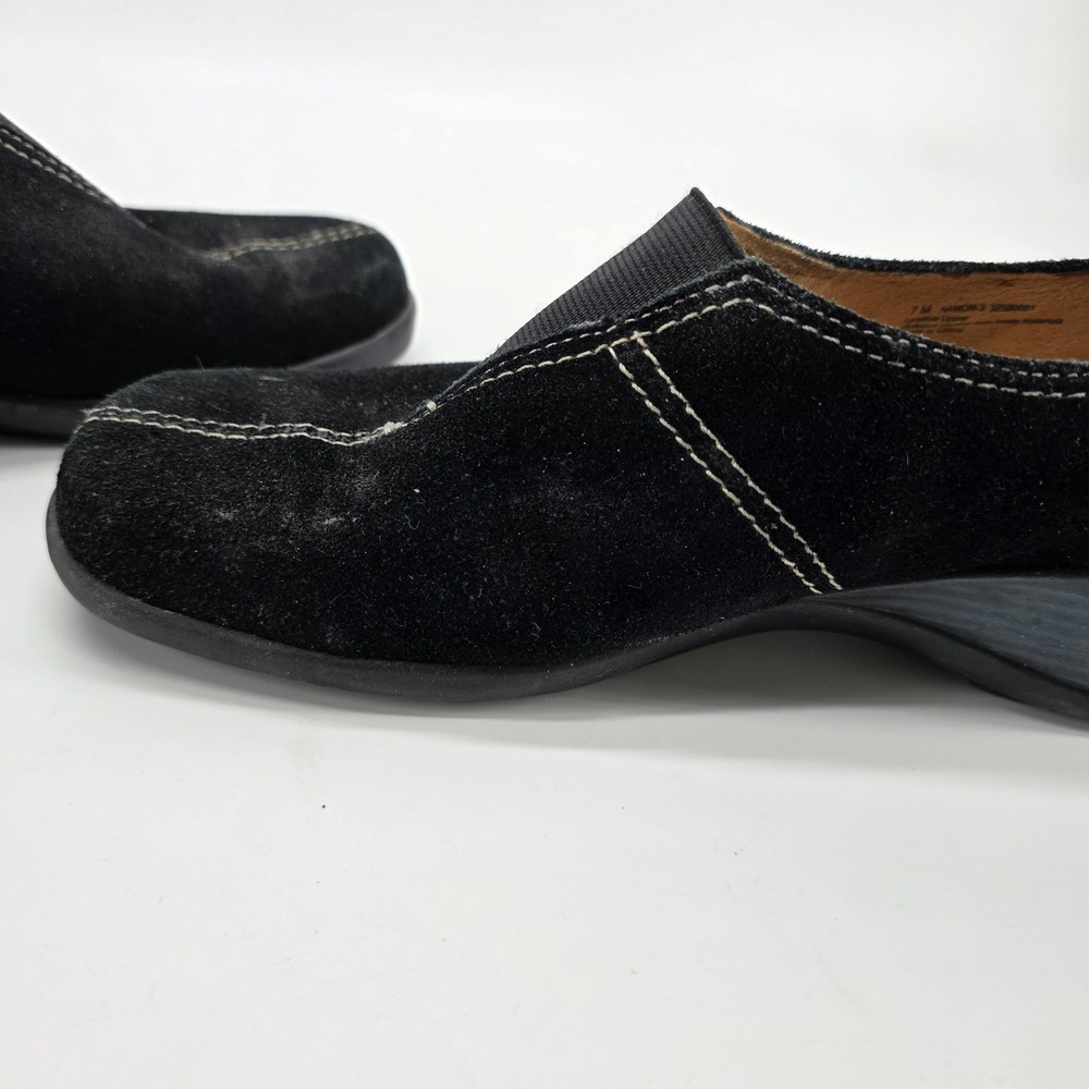 Naturalizer Armon 3 Loafers Black Nubuck Leather Wedge Slip On Shoes 7 M Comfort - Picture 5 of 10